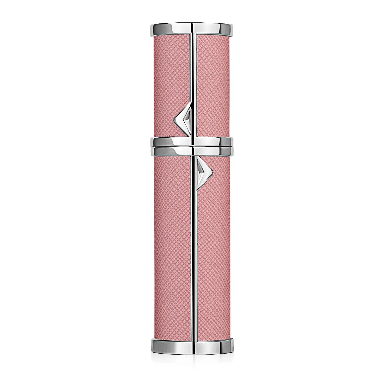 SPRITZ Hepburn 5ml refillable perfume atomizer in pink and silver — travel size