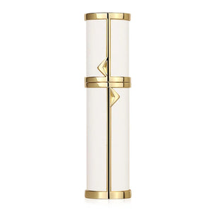 SPRITZ Hepburn 5ml refillable perfume atomizer in white and gold — travel size