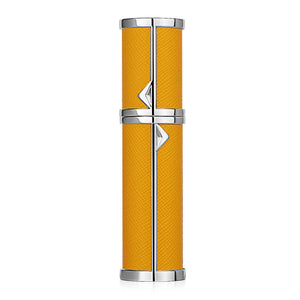 SPRITZ Hepburn 5ml refillable perfume atomizer in yellow and silver — travel size