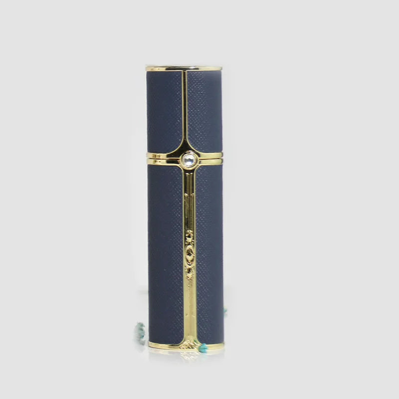 SPRITZ Olivier 10ml refillable perfume atomizer in Blue/Gold — travel size