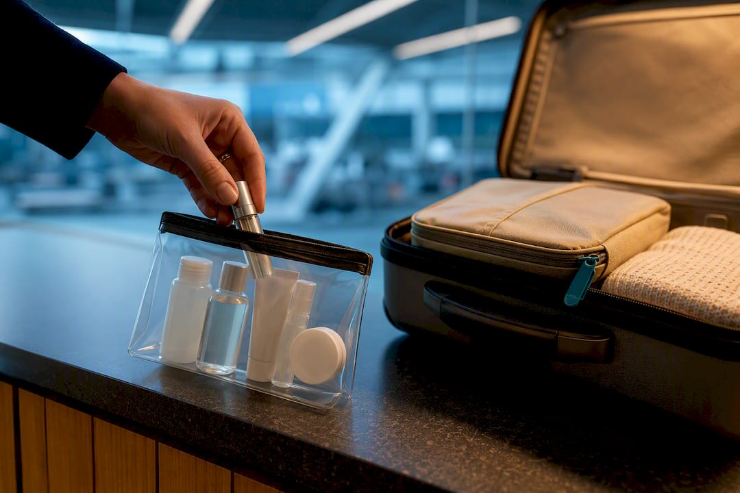 Partial atomizer placed in TSA liquids pouch