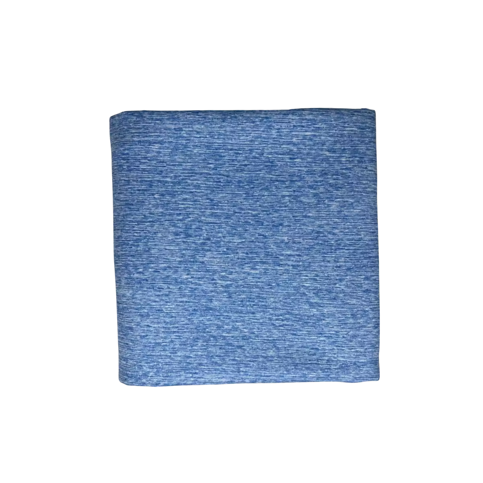 Blue fabric swatch on a white background