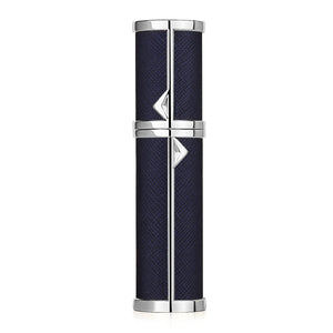 SPRITZ Hepburn 5ml refillable perfume atomizer in black and silver — travel size