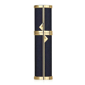 SPRITZ Hepburn 5ml refillable perfume atomizer in blue and gold — travel size