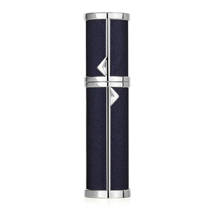 SPRITZ Hepburn 5ml refillable perfume atomizer in blue and silver — travel size