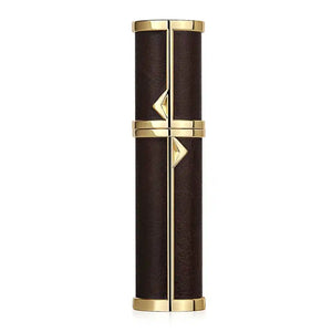 SPRITZ Hepburn 5ml refillable perfume atomizer in brown and gold— travel size