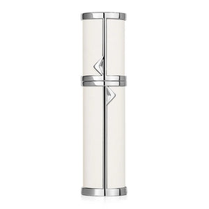 SPRITZ Hepburn 5ml refillable perfume atomizer in white and silver — travel size