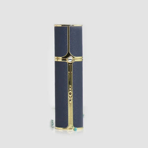 SPRITZ Olivier 10ml refillable perfume atomizer in Blue/Gold — travel size