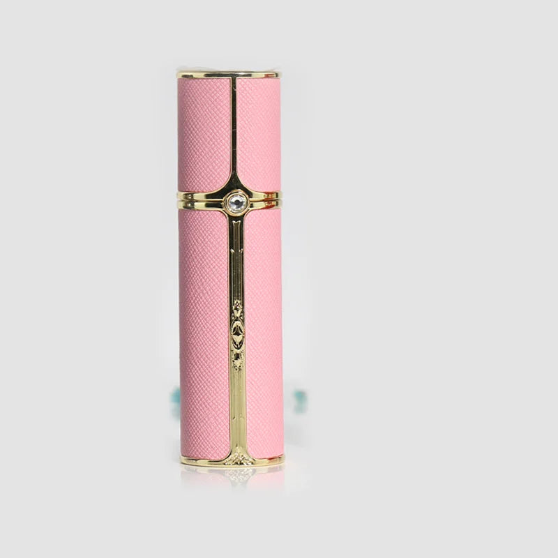 SPRITZ Olivier 10ml refillable perfume atomizer in Pink/Gold — travel size