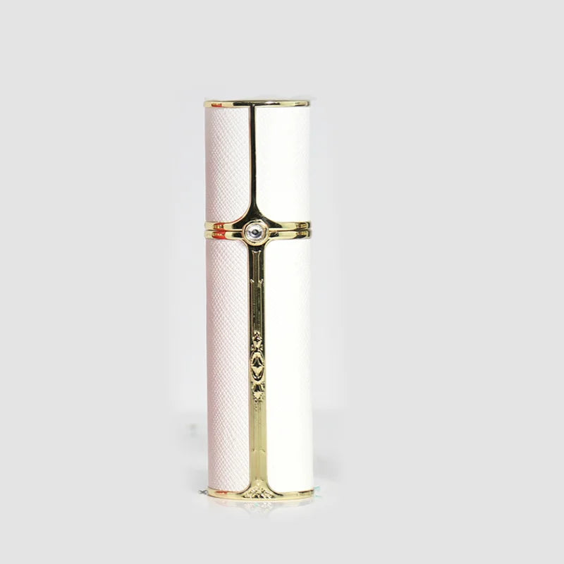 SPRITZ Olivier 10ml refillable perfume atomizer in White/Gold — travel size