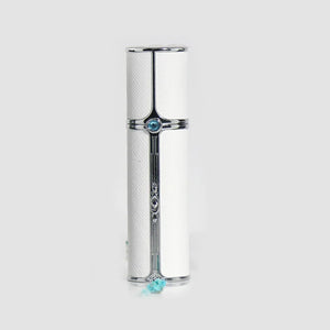 SPRITZ Olivier 10ml refillable perfume atomizer in White/Silver — travel size